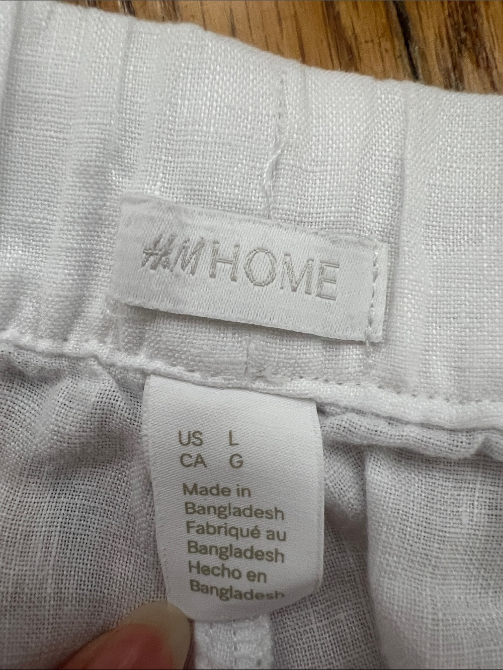 White Linen Pajama Set Size Large - Picture 2 of 6